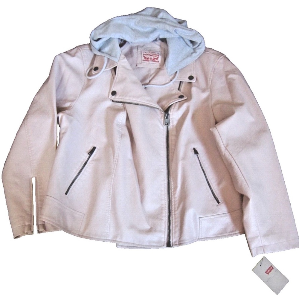 Levi's Pink Jacket with Gray Hood